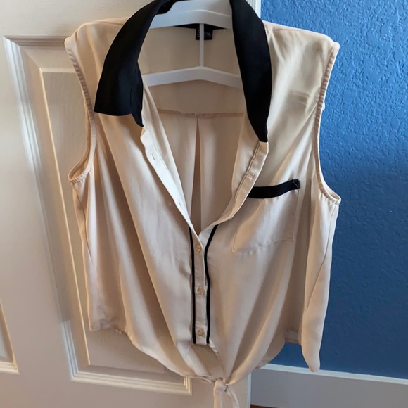 Sheer sleeveless dress shirt blouse - Picture 1 of 3